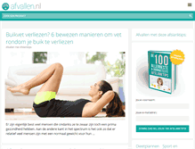 Tablet Screenshot of afvallen.nl